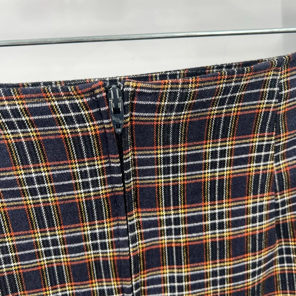 vintage y2k plaid mini‎ skirt B'way Jrs preppy school girl academia brown 13 29
